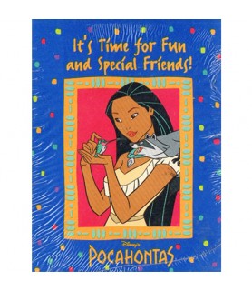 Pocahontas Vintage 1995 Blue Invitations w/ Envelopes (8ct)