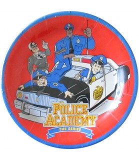 Police Academy Vintage 1989 'The Series' Large Paper Plates (8ct)