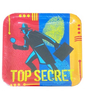 Happy Birthday 'Top Secret' Small Paper Plates (8ct)