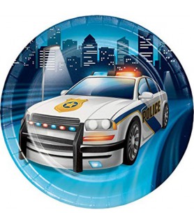 Happy Birthday 'Police Party' Small Paper Plates (8ct)