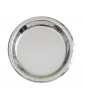 Silver Shiny Metallic Large Paper Plates (8ct)