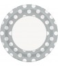 Silver Metallic Polka Dots Large Paper Plates (8ct)