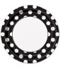 Black Polka Dots Large Paper Plates (8ct)