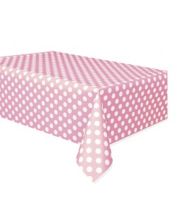 Lovely Pink Polka Dots Plastic Table Cover (1ct)