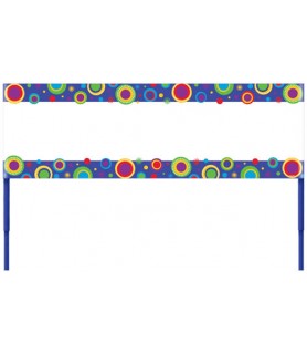 Happy Birthday Dots and Starbursts Customizable Lawn Banner (1ct)