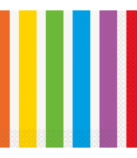 Rainbow Dots and Stripes Small Napkins (16ct)