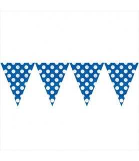 Blue Polka Dots Flag Banner (12ft)