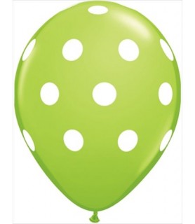 Green Polka Dots Latex Balloons (6ct)