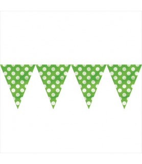 Green Polka Dots Flag Banner (12ft)