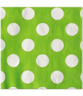 Green Polka Dots Lunch Napkins (16ct)