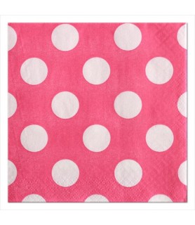 Pink Polka Dots Small Napkins (16ct)