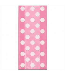 Pink Polka Dots Cello Favor Bags w/ Twist Ties (20ct)