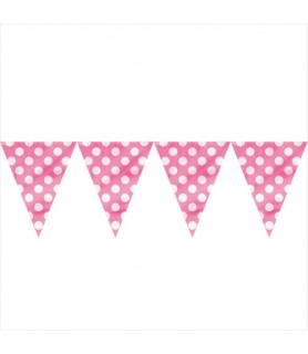 Hot Pink Polka Dots Flag Banner (12ft)