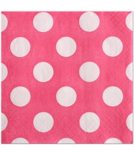 Pink Polka Dots Lunch Napkins (16ct)