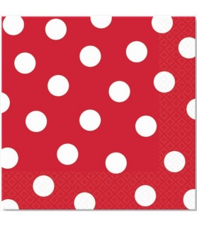 Red Polka Dots Lunch Napkins (16ct)