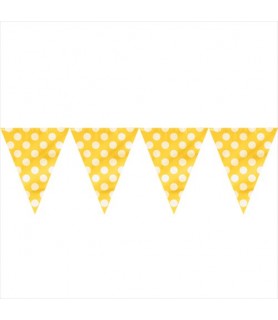 Yellow Polka Dots Flag Banner (12ft)