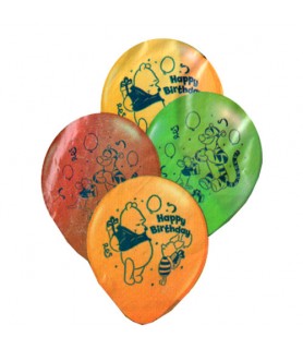 Winnie the Pooh Happy Birthday 'Giving Gifts' Latex Balloons (6ct)