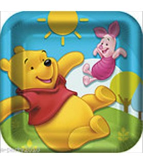Winnie The Pooh and Friends Small Square Plates (8ct)