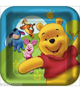 Winnie The Pooh and Friends Large Square Plates (8ct)