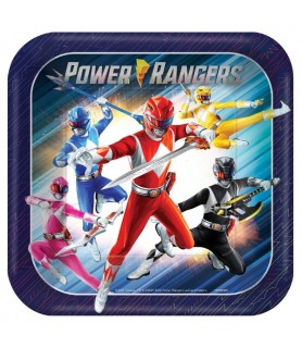 Power Rangers 'Classic' Large Square Paper Plates (8ct)