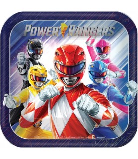 Power Rangers 'Classic' Small Square Paper Plates (8ct)