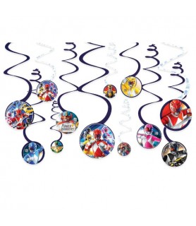 Power Rangers 'Classic' Paper Hanging Swirl Decorations (12ct)