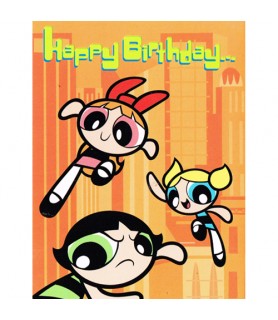 Powerpuff Girls 'Happy Birthday' Greeting Card w/ Envelope (1ct)