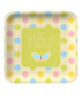 Baby Shower 'Precious Wonders' Welcome Baby Large Paper Plates (8ct)