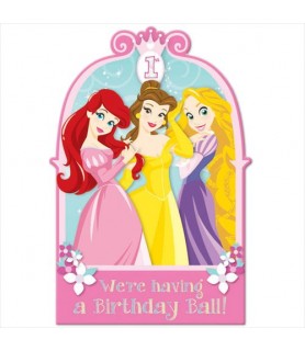 Disney Princess 1st Birthday Invitation Set w/ Envelopes (8ct)