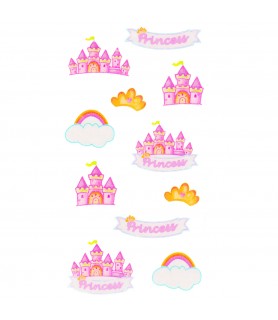 Princess Glitter Temporary Tattoos (1 sheet)