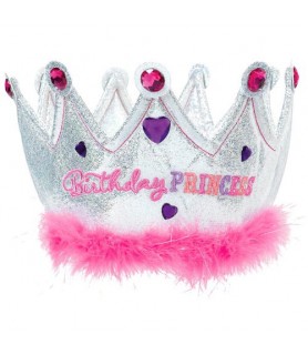 Birthday Princess Holographic Fabric Crown (1ct)
