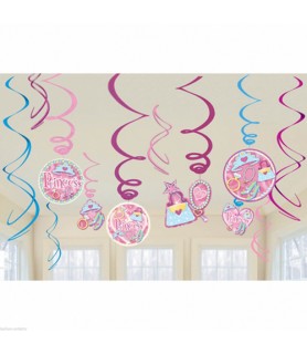 Princess Hanging Swirl Decorations (12pc)