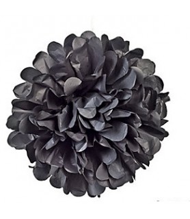 Black Large 16" Decorative Puff Ball (1ct)