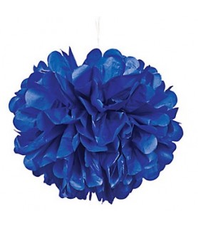 Royal Blue Large 16" Decorative Puff Ball (1ct)
