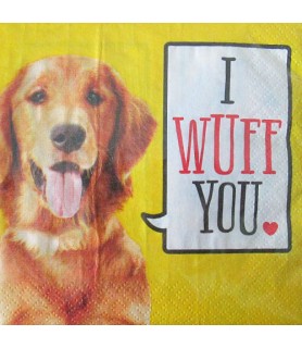 Pet Party 'I Wuff You' Small Napkins (20ct)