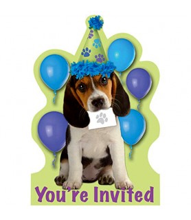 Puppy Party Invitation Set w/ Envelopes (8ct)