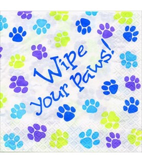 Puppy Party Pawprints Lunch Napkins (16ct)