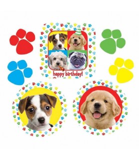Puppy Party 'Paw-ty Time' Cutout Decorations (7pc)