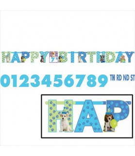Puppy Party Jumbo Letter Banner Kit (1ct)