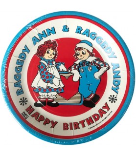 Raggedy Ann and Andy Vintage 1988 Small Paper Plates (8ct)