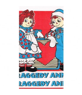 Raggedy Ann and Andy Vintage 1988 Red Paper Table Cover (1ct)