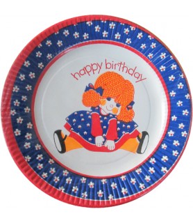 Raggedy Ann Vintage 1970s Small Paper Plates (8ct)