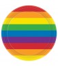 Rainbow Stripes Large Paper Plates (8ct)