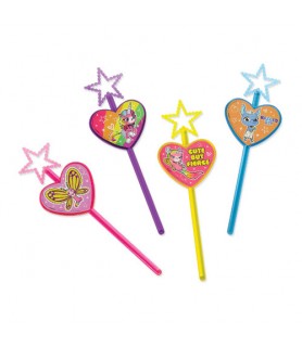 Rainbow Butterfly Unicorn Kitty Deluxe Wands / Favors(8ct)