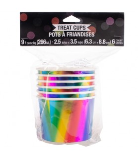 Rainbow Foil Party Ice Cream Cups (6ct)
