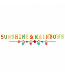 Birthday 'Retro Rainbow' Banner Kit (2pc)