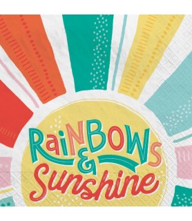 Birthday 'Retro Rainbow' Lunch Napkins (16ct)