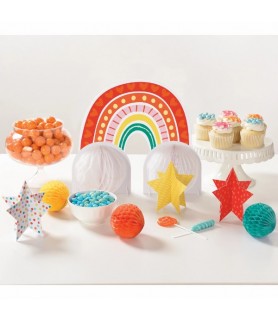 Birthday 'Retro Rainbow' Table Decorating Kit (1ct)