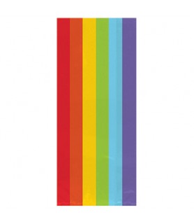 Rainbow Stripes Small Cello Favor Bags w/ Twist Ties (25ct)