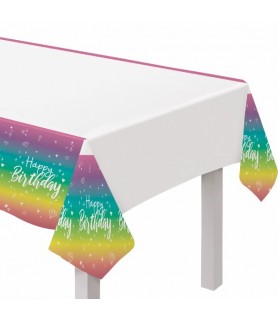 Sparkle Birthday Plastic Tablecover (1ct)